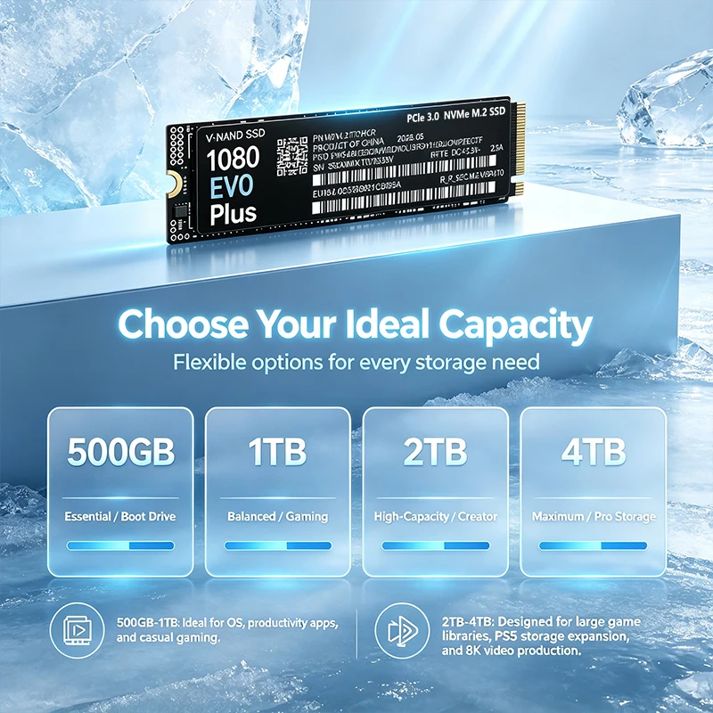 Newest 1080 EVO Plus M.2 NVMe  - огляд і ціна Ssd 500Gb